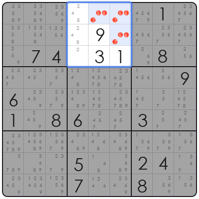 x wing sudoku technique